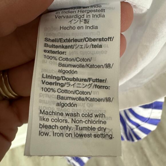 J.Crew Sleeveless tiered popover dress in mixed stripe #AK264 size small - Picture 5 of 9